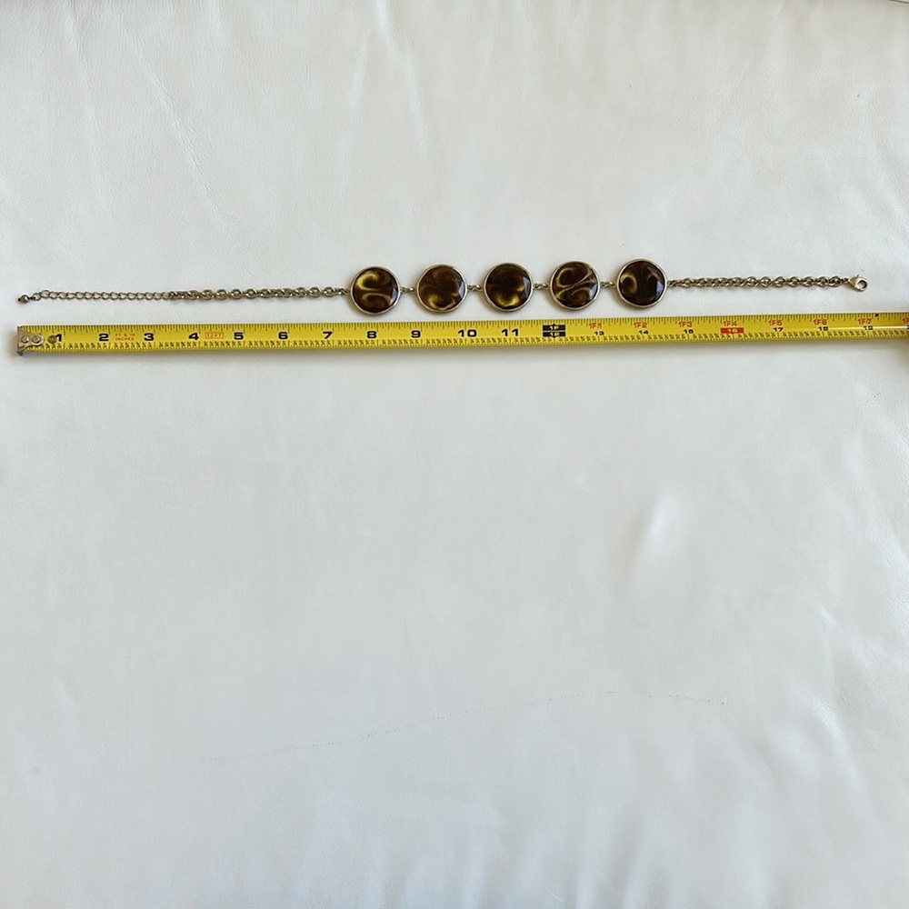 Tortoise Shell Circle Necklace - Picture 5 of 6